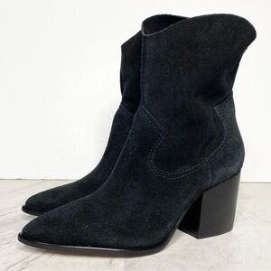 Schutz Tessie Black Suede Bootie 8.5